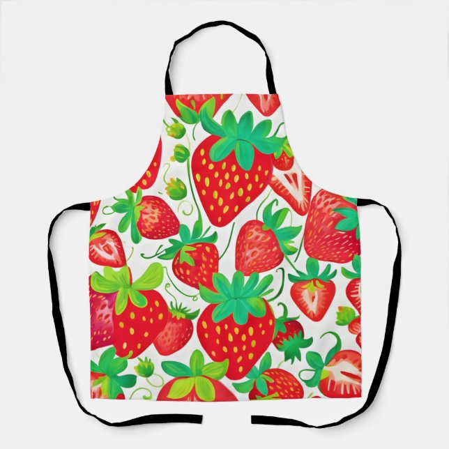 Strawberry Swirl Muster Schürze (Vorderseite)