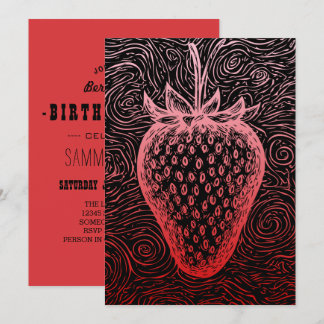 strawberry swirls einladung