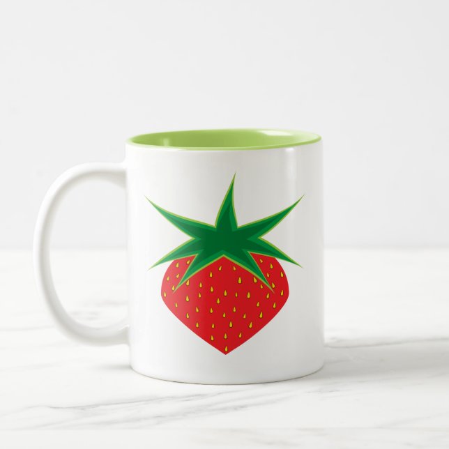 Strawberry-Tasse Zweifarbige Tasse (Links)
