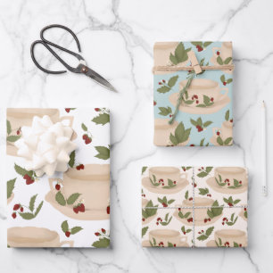 Strawberry Teacup Gift Wrap Geschenkpapier Set