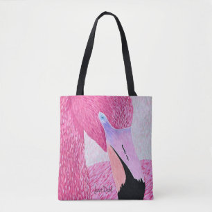 Strawberry The Flamingo Tote Bag