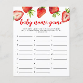Strawberry Theme Baby Name Dusche Spiel