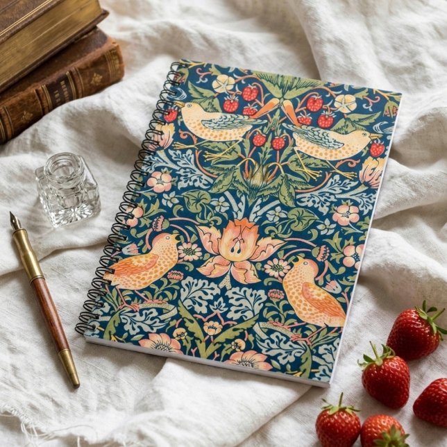 Strawberry Thief Artistic William Morris Notebook Notizblock (Von Creator hochgeladen)