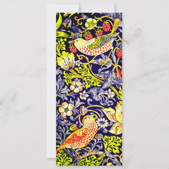 Strawberry Thief Birds William Morris Einladung (Vorderseite)