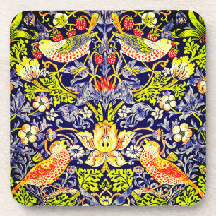 Strawberry Thief Birds William Morris Getränkeuntersetzer