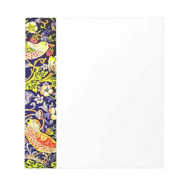 Strawberry Thief Birds William Morris Notizblock (Vorderseite)