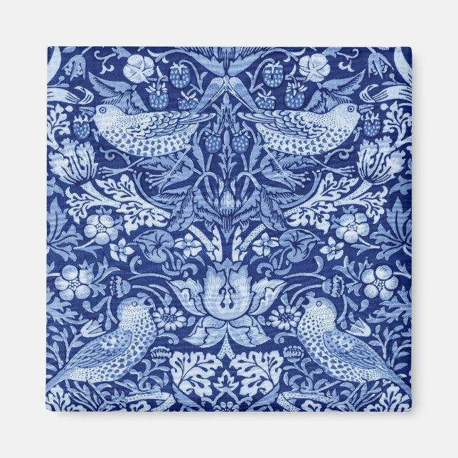 Strawberry Thief Blue Monotone, William Morris Magnet (Vorne)