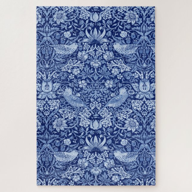 Strawberry Thief Blue Monotone, William Morris Puzzle (Vertikal)