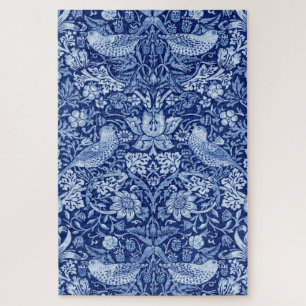 Strawberry Thief Blue Monotone, William Morris Puzzle