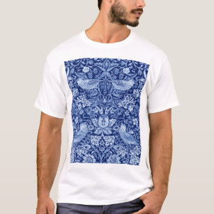 Strawberry Thief Blue Monotone, William Morris T-Shirt