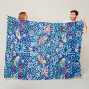 Strawberry Thief Blue, William Morris Fleece Blank