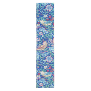 Strawberry Thief Blue, William Morris Kurzer Tischläufer