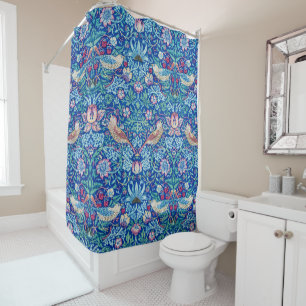 Strawberry Thief Blue, William Morris Showcurta Duschvorhang