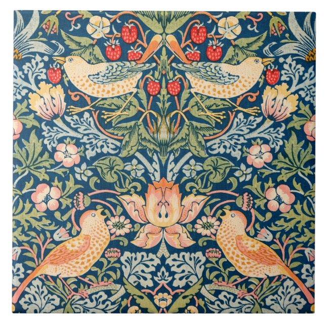 Strawberry Thief, Famous Painting Fliese (Vorderseite)