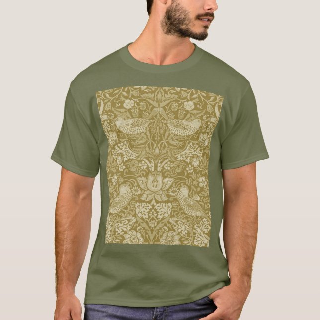Strawberry Thief Gold, William Morris T-Shirt (Vorderseite)