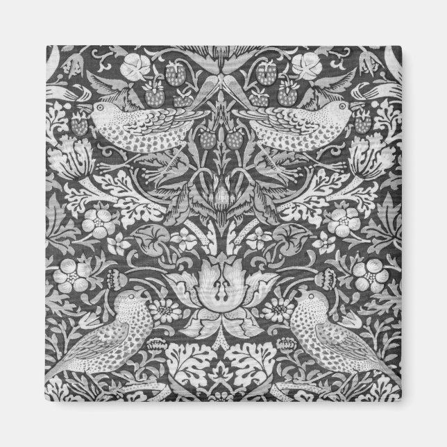 Strawberry Thief Gray, William Morris Magnet (Vorne)