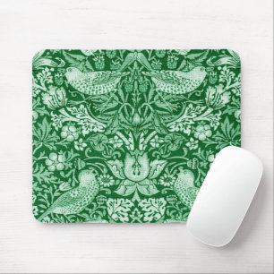 Strawberry Thief Green, William Morris Mousepad