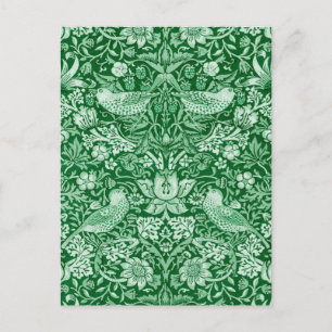 Strawberry Thief Green, William Morris Postkarte