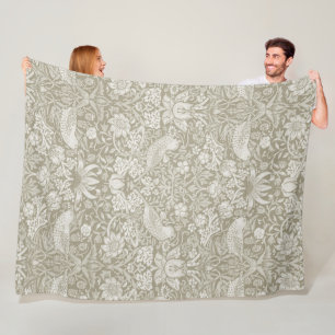 Strawberry Thief Ivory, William Morris Fleecedecke