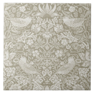 Strawberry Thief Ivory, William Morris Fliese