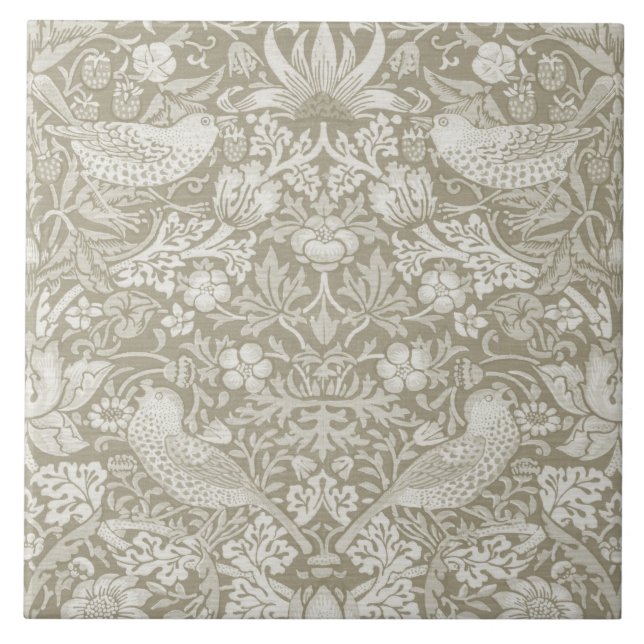 Strawberry Thief Ivory, William Morris Fliese (Vorderseite)
