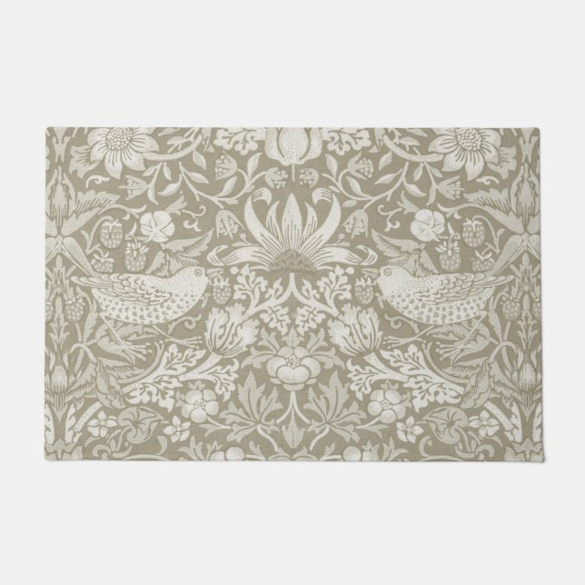 Strawberry Thief Ivory, William Morris Fußmatte (Vorderseite)