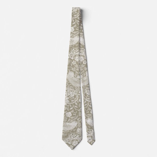 Strawberry Thief Ivory, William Morris Krawatte (Vorderseite)