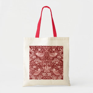 Strawberry Thief Maroon, William Morris Tragetasche