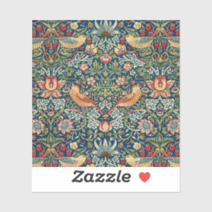 Strawberry Thief von William Morris Aufkleber