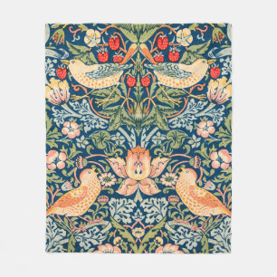 Strawberry Thief (von William Morris) Fleecedecke