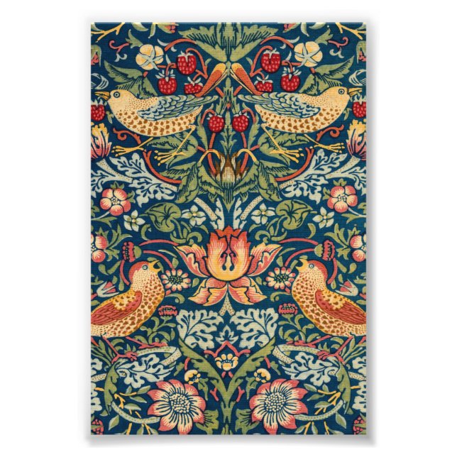 Strawberry Thief von William Morris Fotodruck (Vorne)