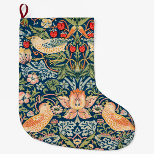 Strawberry Thief (von William Morris) Großer Weihnachtsstrumpf