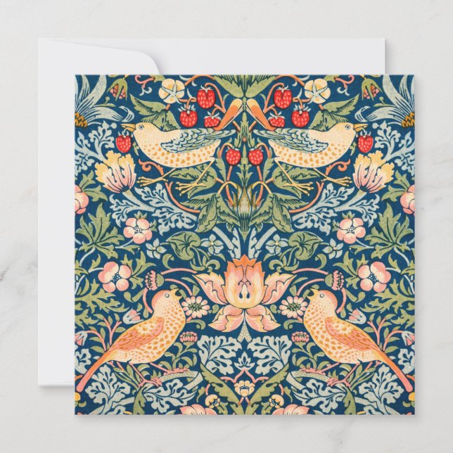 Strawberry Thief (von William Morris) Karte (Vorderseite)