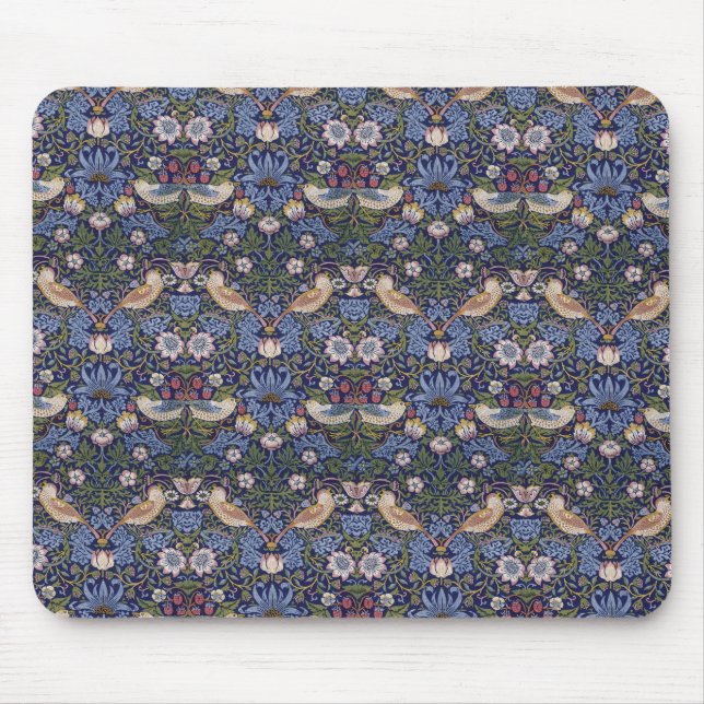 Strawberry Thief von William Morris Mousepad (Vorne)