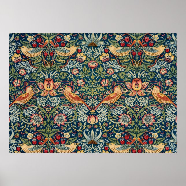 Strawberry Thief von William Morris Poster (Vorne)