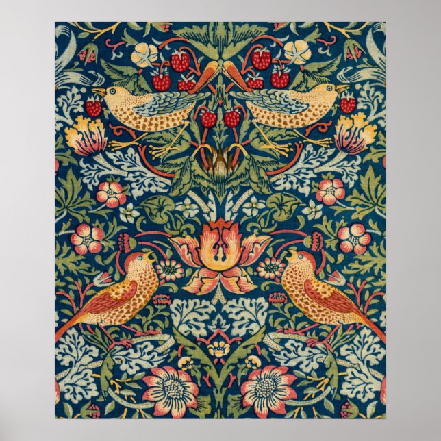 Strawberry Thief von William Morris Poster (Vorne)
