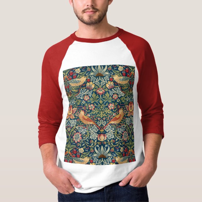 Strawberry Thief von William Morris T-Shirt (Vorderseite)
