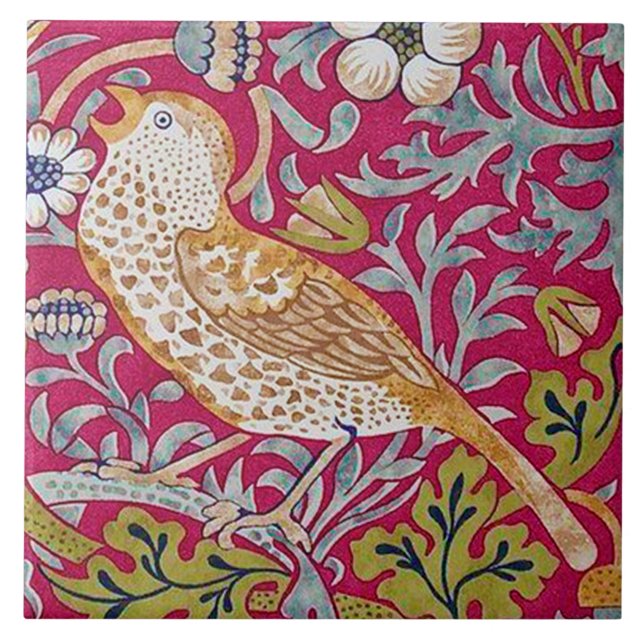 Strawberry Thief, William Morris Fliese (Vorderseite)