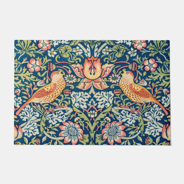 Strawberry Thief, William Morris Fußmatte (Vorderseite)