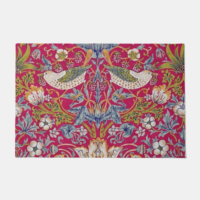 Strawberry Thief, William Morris Fußmatte (Vorderseite)