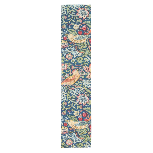 Strawberry Thief, William Morris Kurzer Tischläufer (Vorderseite)