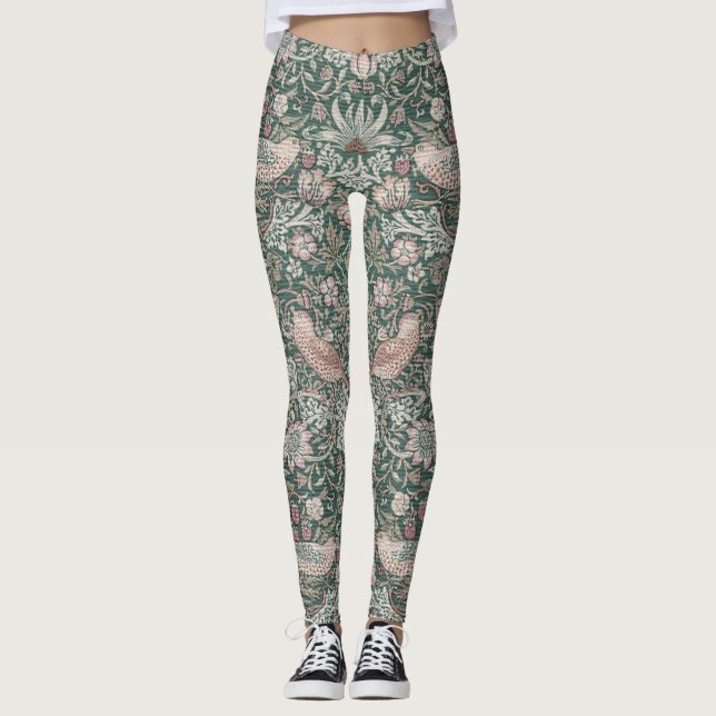 Strawberry Thief, William Morris Leggings (Vorderseite)