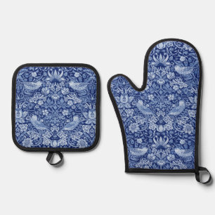 Strawberry Thief, William Morris Ofenhandschuh & Topflappen-Set