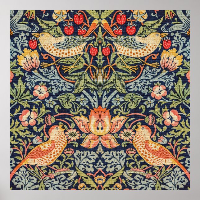 Strawberry Thief William Morris Poster (Vorne)