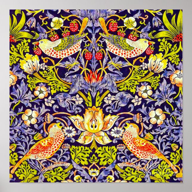 Strawberry Thief William Morris Poster (Vorne)