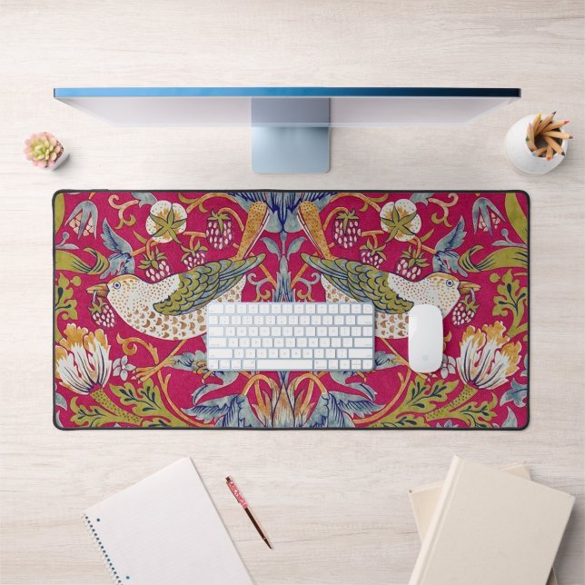 Strawberry Thief, William Morris Schreibtischunterlage (Büro 1)