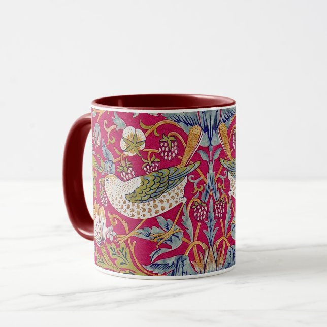 Strawberry Thief, William Morris Tasse (Vorderseite Links)