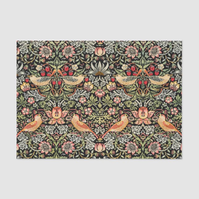 Strawberry Thief William Morris Tissue Seidenpapier (Vorderseite)