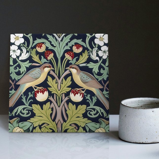 Strawberry Thieves William Morris Art Nouveau Fliese (Von Creator hochgeladen)