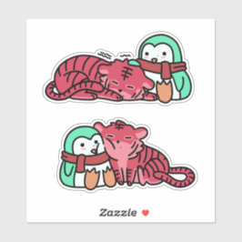 Strawberry Tiger & Mint Pinguin Sticker Pack ver.2